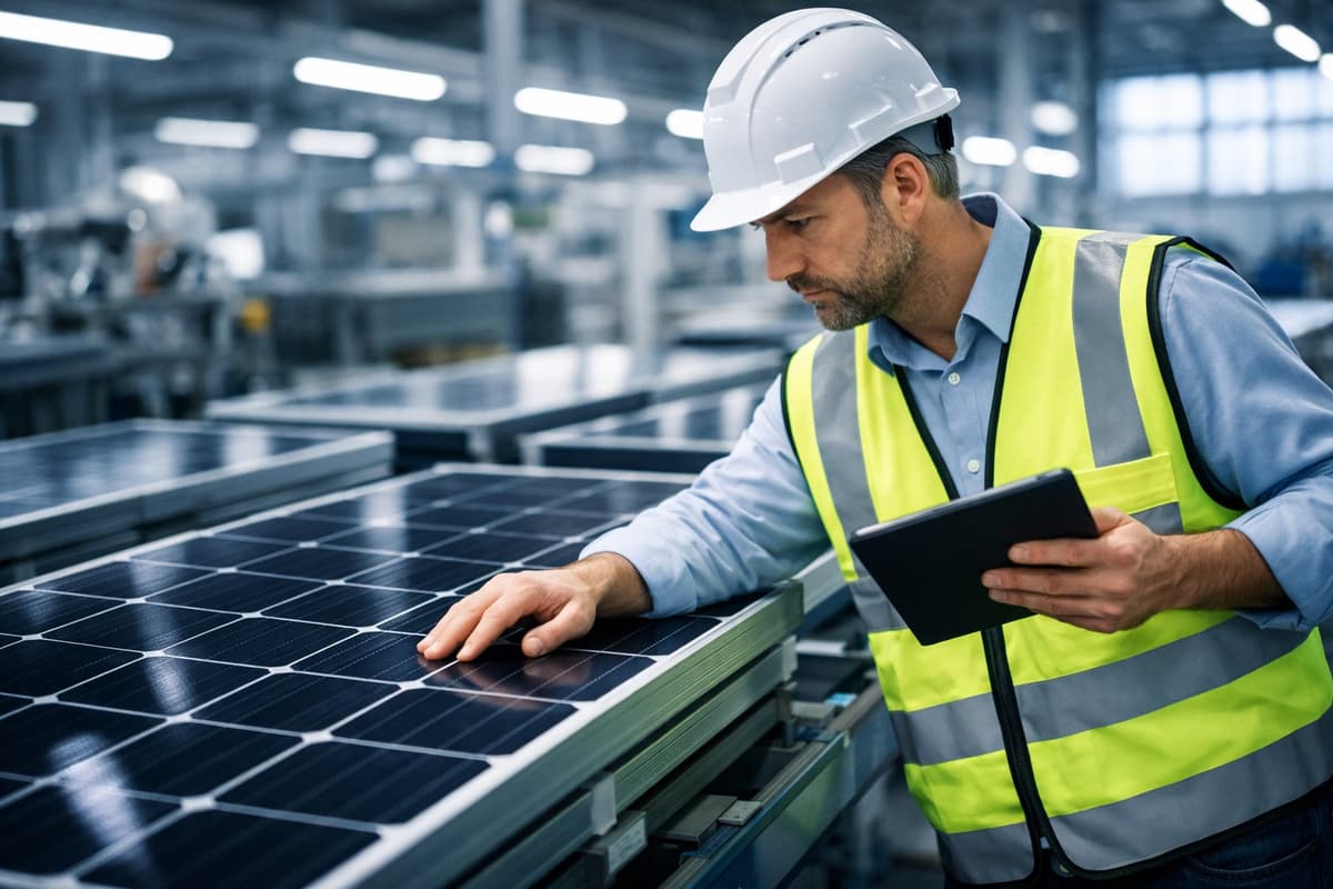 Solarmodulinspektion — product quality control inspection